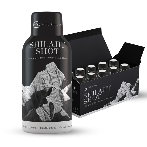 Shilajit Shots: Drinkable Energy Shots Packed with 400mg Pure Shilajit & 3,000mg Fulvic Minerals for Enhanced Focus and Immune Support | Men & Women | Better Than Shilajit Resin (10)