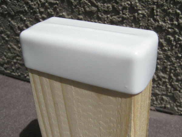 Generic Wood Post End Cap Leg Cover Floor Protector, 2x4 inches, 4 Pack, White, CONDOR2X4W