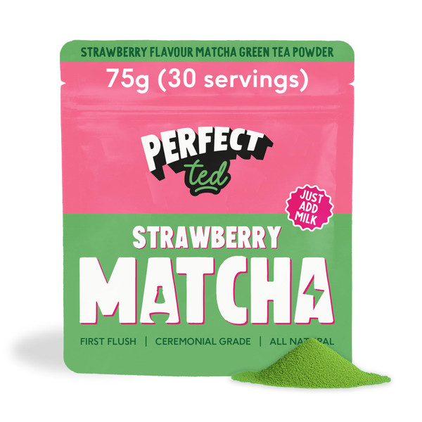 Perfect Ted Matcha | Summer Berry 75g | Ceremonial Grade Matcha Latte Powder | Japanese Matcha Tea Powder | Matcha Fuel (30 Servings)