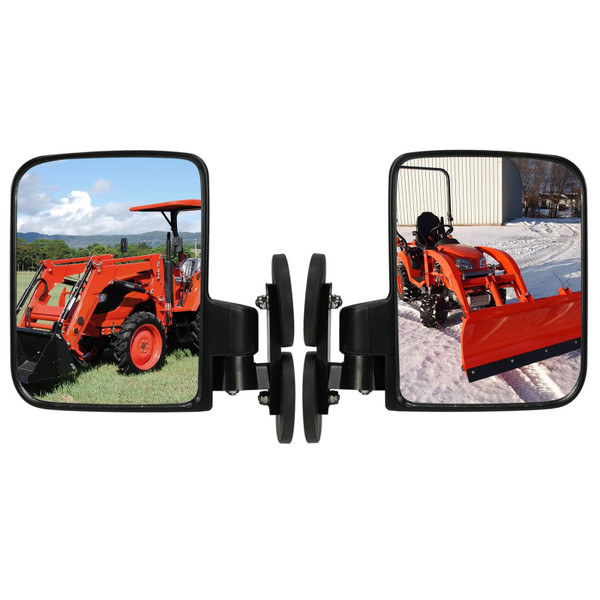 1 Pair Universal Tractor Mirrors Strong Magnetic Side View Mirrors for Tractors Forklifts Movers Golf Carts 114LB Left Right 7" x 5"