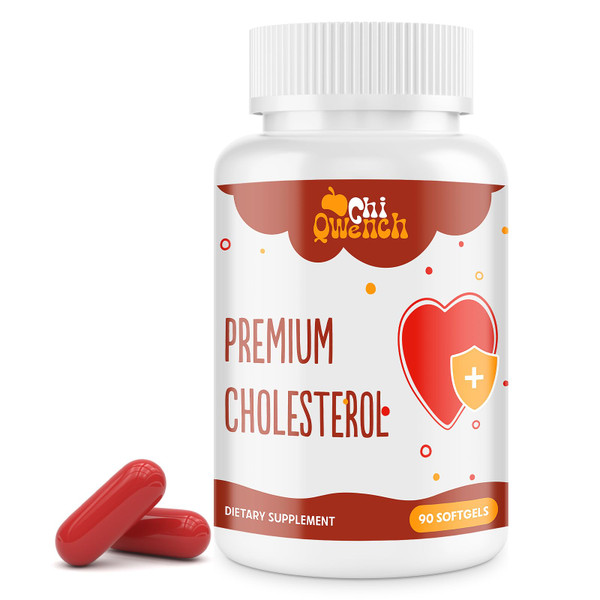 Cholesterol Supplements with Plant Sterols, Niacin, Red Yeast Rice, Citrus Bergamot, Garlic, Cholesterol Supplement Support Normal Cholesterol Levels, 90 Softgels