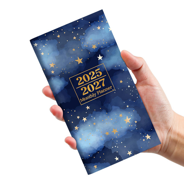 Pocket Calendar 2025-2026 for Purse, Two Year Monthly Planner Pocket Size, Jan 2025 to Dec 2026, Monthly Planner Small Size (6.5" x 3.5") - Star