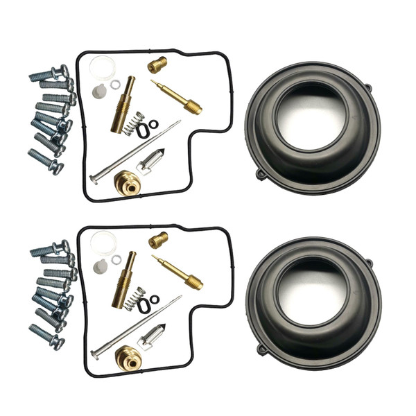 2 x Carburetor Rebuild Kit & Diaphragm Fit for 2002-2007 Honda VT750DC 750DC Shadow Spirit