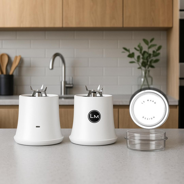 Le Marq Design Personal Portable Ball Mason Jar Blender Attachment for wide mouth jars. DESIGNED FOR BALL WIDE MOUTH JARS