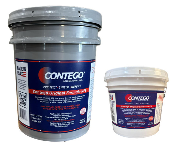 Contego Original Formula Intumescent Fire Resistant Coating (1 gallon) for Homes, Garages, Nurseries, Bedrooms & Kitchens. No VOCs. Restricts Fire Movement, Reduces Smoke