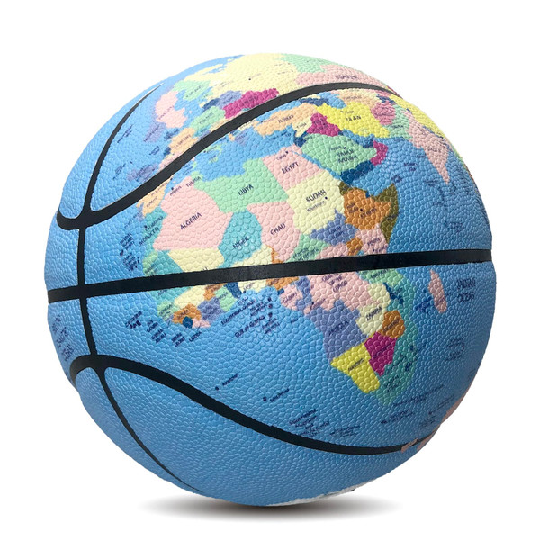 MINDCOLLISION Earth Pattern Basketball, Walking Globe, Gifts, Souvenirs, Decorations,Size7