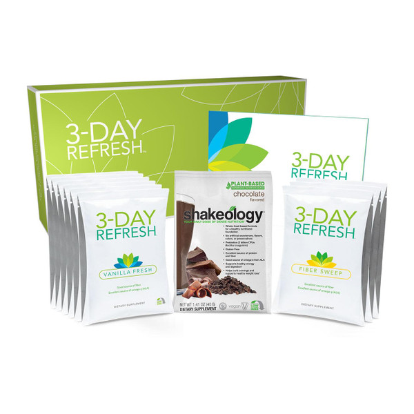 BODi 3-Day Refresh Complete Kit – Shakeology, Vanilla Fresh Protein Shake, Fiber Sweep, Program Guide for Clean Eating, Lose a Few Pounds, Enhanced Energy & Wellness, Body Cleanse