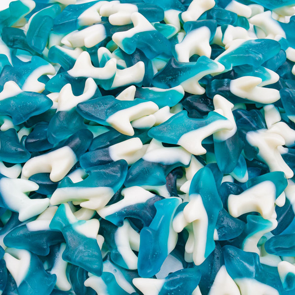 Gummy Sharks 4 lb – Bulk Gammies, Soft and Chew Candy in Resealable Bag, Gluten Free