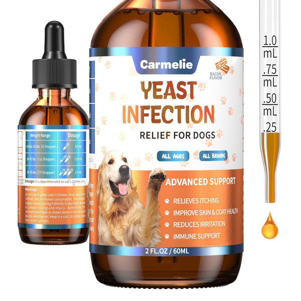 Natural Yeast Relief for Dogs, Supports Healthy Itch Relief, Dog Ear Discomfort Care, Itch Relief for Dog, Allergy Supports, Inflammation Relief for Dogs, 60ml Natural Yeast Relief for Dogs, Supports Healthy Itch Relief, Dog Ear Discomfort Care, Itch Relief for Dog, Allergy Supports, Inflammation Relief for Dogs, 60ml