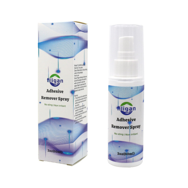 Filigan 2oz/60ml Adhesive Remover Spray, Ideal for Sensitive Skin and Stoma Care, Low Residue, Quick Dry, No Sting, Medical Adhesive Removal for Ostomy Barriers and Bandages