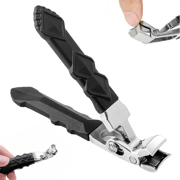Clipmaster Pro Master Toenail Clipper, Portable Ultra Sharp Nail Clippers for The Elderly (Black)