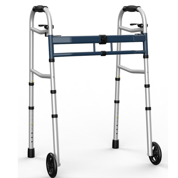 Agrish Narrow Walkers for Small Spaces - Walker with Wheels, Width&Height Adjustable, Narrow Walkers with Basket, Foldable Walker for Seniors, Up to 350 lbs