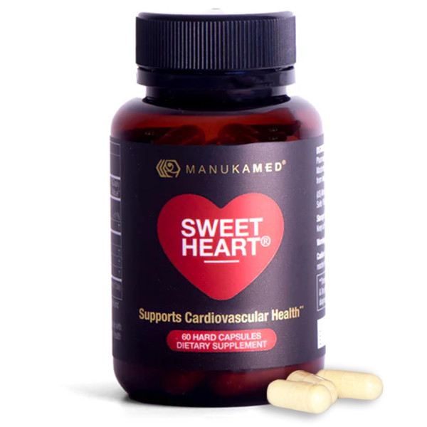 Sweetheart Natural Cholesterol Support Supplement - Manuka Honey Modified Royal Jelly Peptides - 60 Capsules, New Zealand Manuka Honey