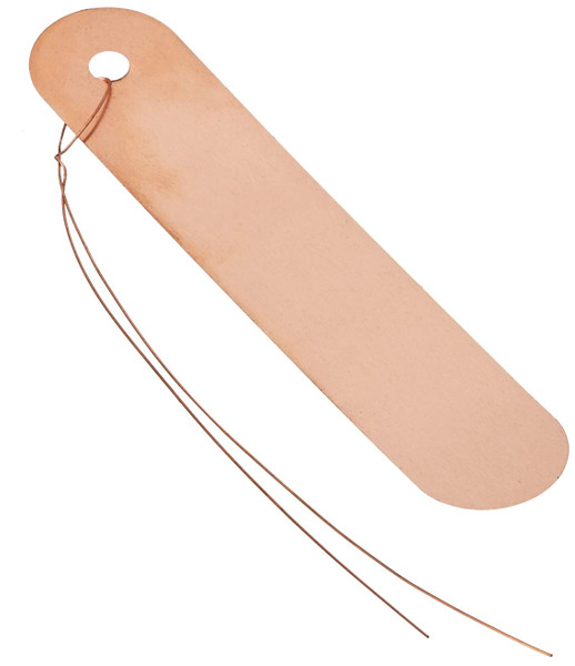 Bosmere Permanent 4-Inch Long Copper Tags with Copper Ties, 20-Pack