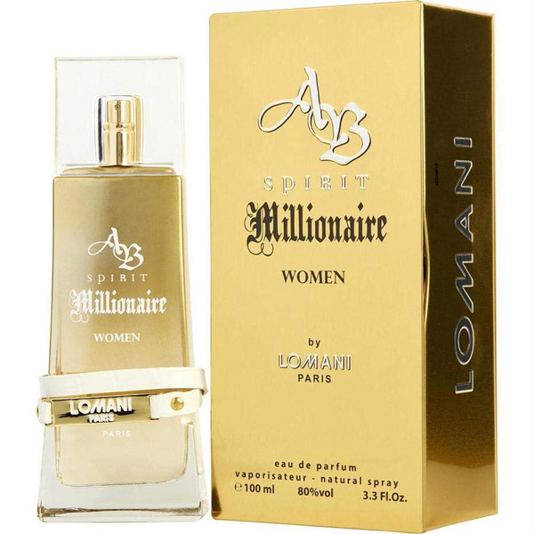 Lomani AB Spirit Millionaire by Lomani for Men - 2 Pc Gift Set 3.4oz EDT Spray, 6.8oz Deodorant Spray
