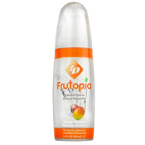 ID Lubricants Frutopia Personal Lubricant - Passion Flavored, Water Based Lube, Mango, 3.4 Fl Oz