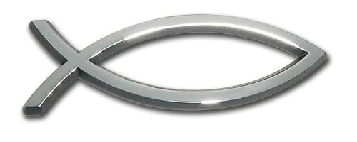 Christian Fish Premier Metal Auto Emblem - Lord Jesus Christ Religious-1766099646