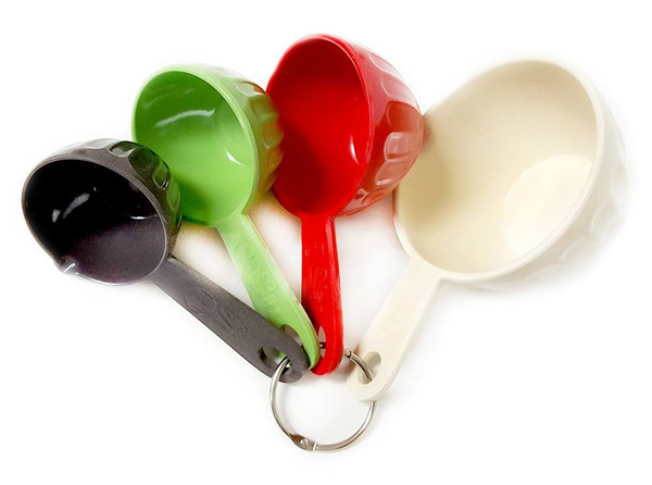 Natural Home Molded Bamboo Ribbed Measuring Cups