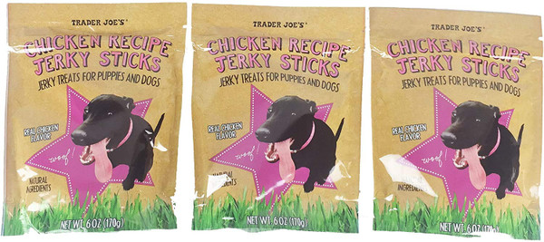 Trader Joe's Chicken Recipe Jerky Sticks 6 Oz (Pack of 3)