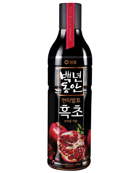 SEMPIO Black Rice Vinegar Drink Pomegranate – Fermented Brown Rice, Vegan, Naturally Concentrated Mix for Salad Dressings, Desserts & Sauces. Non-Sugar, Non-Artificial (30.4 fl oz / 900mL)