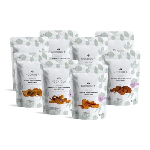 Nochiola Spicy Veggie Chips Variety Pack: Jicama, Beets, Sweet Potatoes and Carrots 60g/2.12oz each (8 pack) Vegan, Crunchy, Healthy Snacks Nochiola Spicy Veggie Chips Variety Pack: Jicama, Beets, Sweet Potatoes and Carrots 60g/2.12oz each (8 pack) Vegan, Crunchy, Healthy Snacks