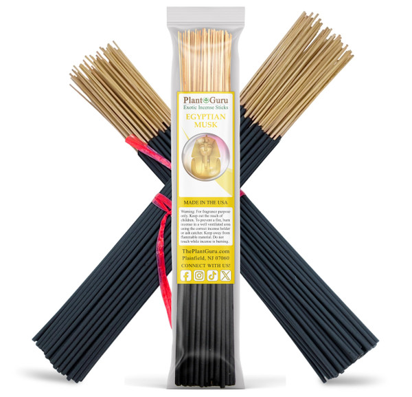 Egyptian Musk Exotic Incense Sticks 11 Inch - Bulk 1 Bundle 45 to 50 Sticks - Natural 11" Long Lasting Aroma That Burns for 45 to 60 Minutes. Egyptian Musk Exotic Incense Sticks 11 Inch - Bulk 1 Bundle 45 to 50 Sticks - Natural 11" Long Lasting Aroma That Burns for 45 to 60 Minutes.