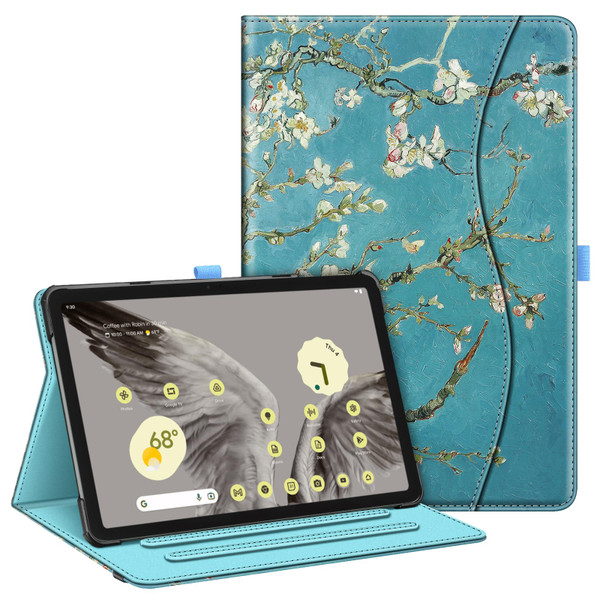 Fintie Case for Google Pixel Tablet 11 Inch 2023 Release, Multi-Angle Viewing Protective Stand Cover with Pocket & Pencil Holder Compatible with Charging Speaker Dock, Blossom
