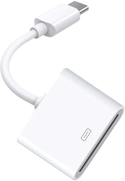 ClipGrip 30-Pin Female to USB-C 3.1 Male Type-C Adapter Cable Computers Components Accessories (White)