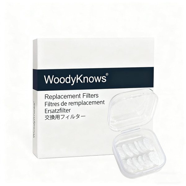 Replacement Filters of WoodyKnows Super-Defense Nasal Filters (Replacement Filter-Round 60 Pairs, Large)