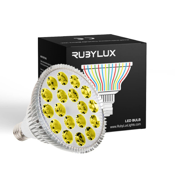 RubyLux All Yellow LED Bulb - Size Large – 1 Count