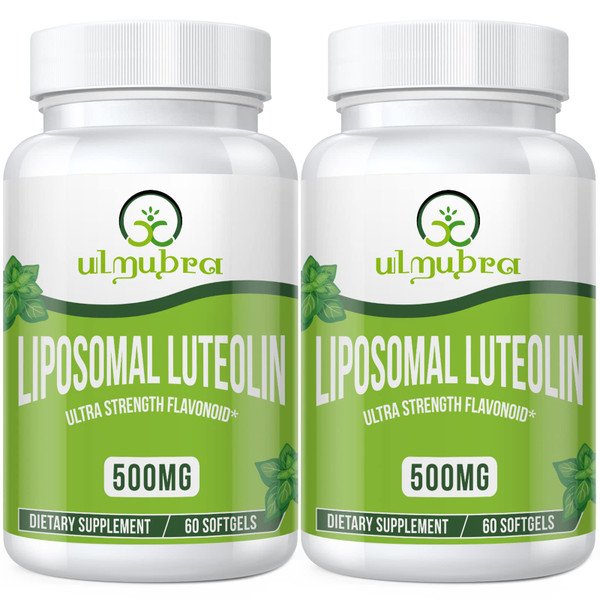 Ulmubra Liposomal Luteolin 500MG, Maximum Absorption, Potent Flavonoid, 120 Softgels, Luteolin Supplement, Non-GMO, Gluten Free Ulmubra Liposomal Luteolin 500MG, Maximum Absorption, Potent Flavonoid, 120 Softgels, Luteolin Supplement, Non-GMO, Gluten Free