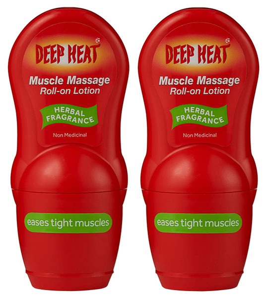 Deep Heat Muscle Massage Roll-On Lotion 50Ml (Pack of 2)