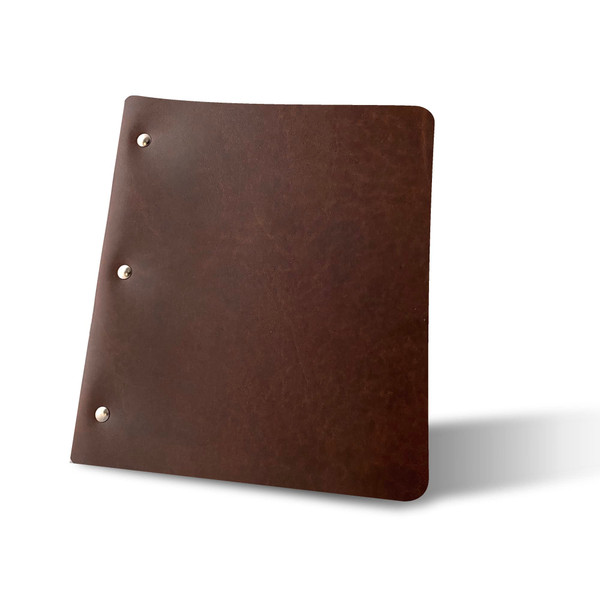 Murdy No. 1 Wide Cut Refillable Leather Binder (Americano)