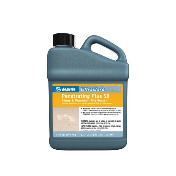 Mapei UltraCare Penetrating Plus SB Stone & Porcelain Tile Sealer, 1 US qt. (946 ml) Mapei UltraCare Penetrating Plus SB Stone & Porcelain Tile Sealer, 1 US qt. (946 ml)