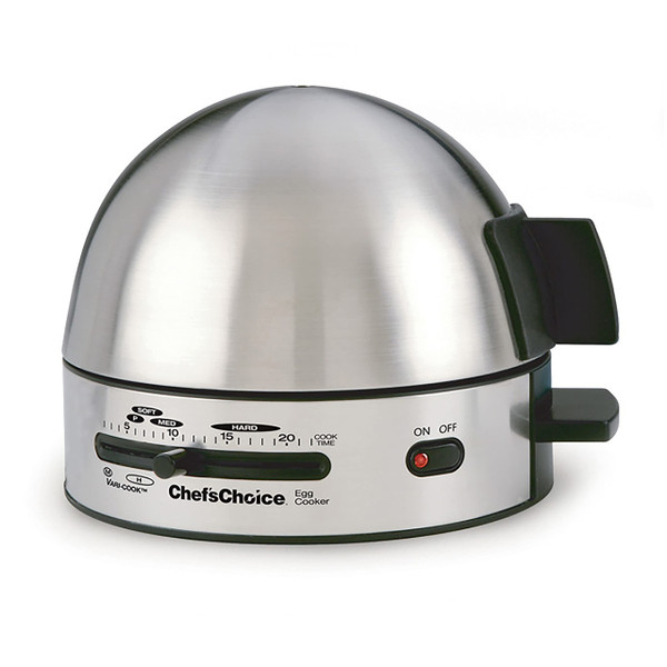 Chef'sChoice Automatic Electric Egg Cooker 7-Egg Capacity with Electronic Timer, Audible Signal & Nonstick Stainless Steel Design Hard-or Soft-Cook 7 or 3 Poached or Scrambled, 350-Watts, Metallic Chef'sChoice Automatic Electric Egg Cooker 7-Egg Capacity with Electronic Timer, Audible Signal & Nonstick Stainless Steel Design Hard-or Soft-Cook 7 or 3 Poached or Scrambled, 350-Watts, Metallic