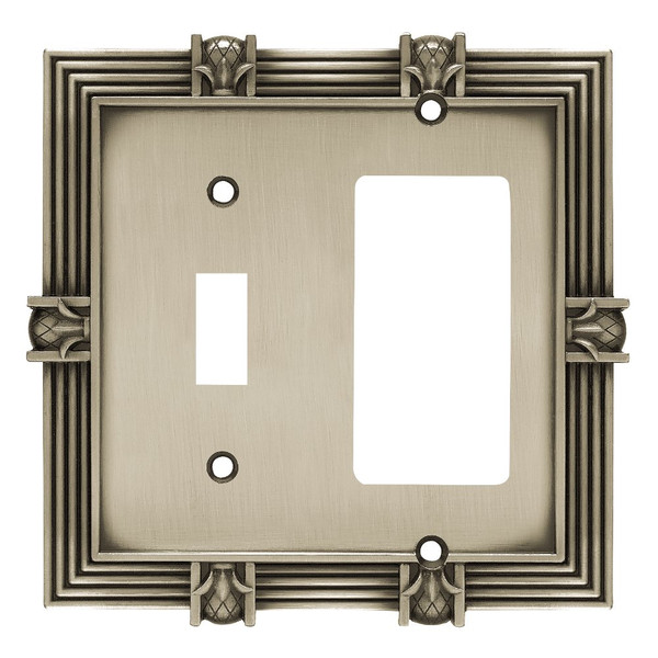 Franklin Brass 64466 Pineapple Single Toggle Switch/Decorator Wall Plate/Switch Plate/Cover, Brushed Satin Pewter