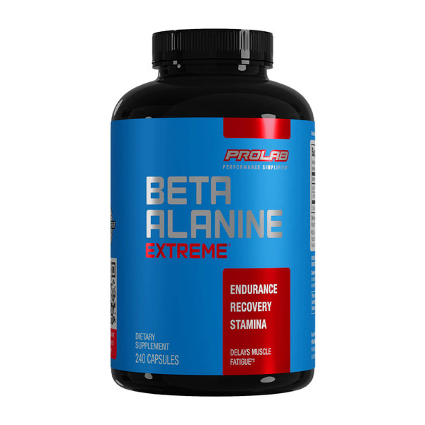 ProLab Nutrition Beta Alanine Extreme with Carnosyn, 3200mg High Potency, Boosts Workout Endurance & Delays Fatigue (240 Caps)
