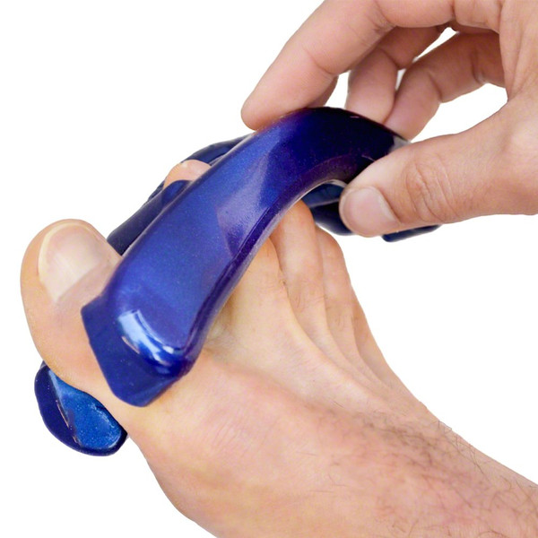 Yoga Toes® Classics for Men: Gel Toe Separators & Stretchers in Metallic Blue. Stop Foot Pain & Boost Athletic Performance! (Small M- 7 and up)