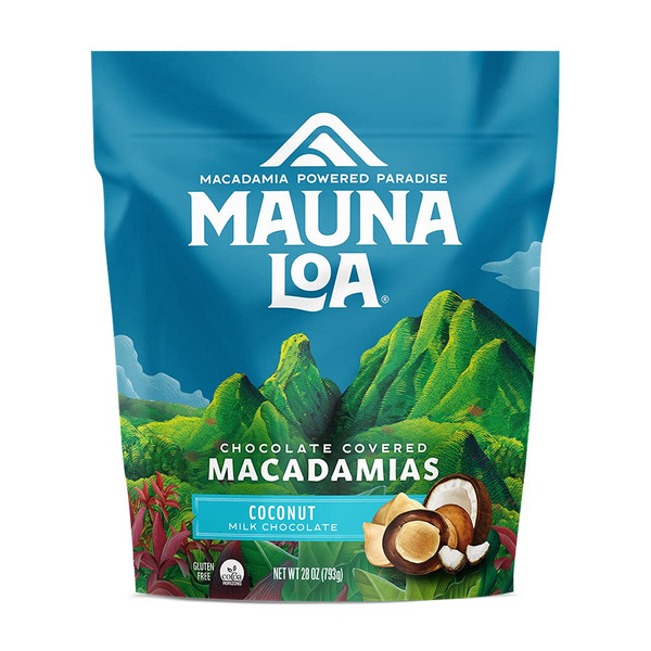 Mauna Loa Premium Roasted Macadamia Nuts, Milk Chocolate Coconut Flavor, 20 Oz Bag (Pack of 1)