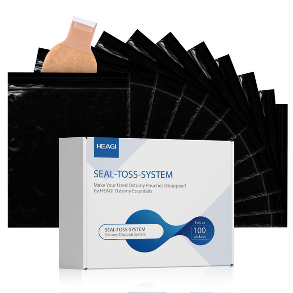 Ostomy Pouch Disposal Bags, Seal-N-Toss Ostomy Disposal System, High Sealing/Prevents Odours/No Mess/Eco-Friendly Disposal Bags for Colostomy Bags, Nappies, Incontinence Pads - 100 Pack Ostomy Pouch Disposal Bags, Seal-N-Toss Ostomy Disposal System, High Sealing/Prevents Odours/No Mess/Eco-Friendly Disposal Bags for Colostomy Bags, Nappies, Incontinence Pads - 100 Pack