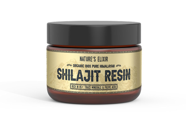 Nature's Elixir Himalayan Shilajit Resin | 30g Glass Jar + Measuring Spoon & Lab Analysis | High Fulvic Acid & Potency