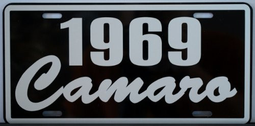1969 69 Camaro Metal License Plate 6x12 Tag Fits Chevy SS Super Sport Z-28 302 350 396 427 Hot Rod American Muscle Car Custom Classic Garage Man Cave Bar Shop Novelty Wall Art Sign Gift