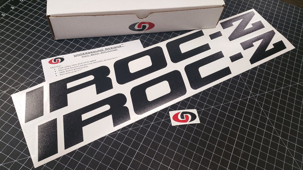 UNDERGROUND DESIGNS IROC-Z Third Gen Camaro Door Decal Kit Flat Black