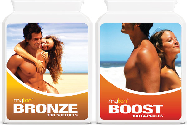 MyTan Ultimate Tanning Pack | Bronze & Boost Tanning Pills | Worldclass Sun Tan Pills | Tan Faster, Darker, Longer