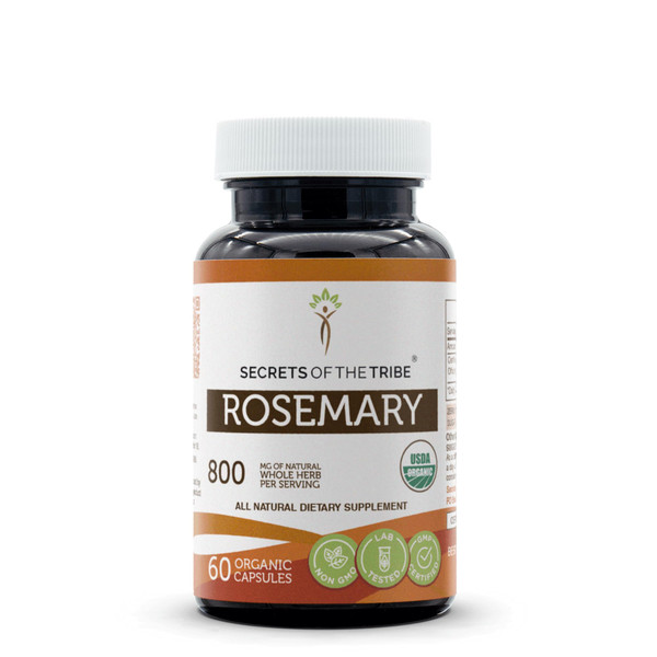 Secrets of the Tribe Rosemary USDA Organic | Made with Vegetarian Capsules and Certified Organic Rosemary (Rosmarinus Officinalis) Dried Leaf (60 Capsules) Secrets of the Tribe Rosemary USDA Organic | Made with Vegetarian Capsules and Certified Organic Rosemary (Rosmarinus Officinalis) Dried Leaf (60 Capsules)