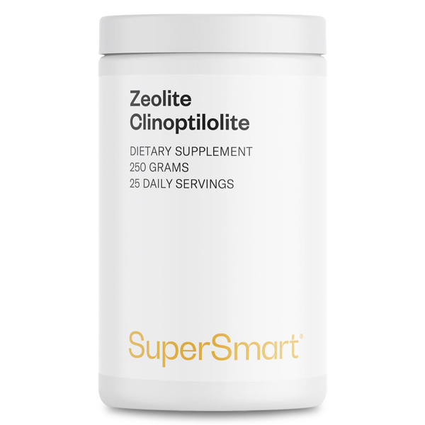 Supersmart - Zeolite Clinoptilolite Powder (High Purity) - ZCm Detox Mineral Supplement | Non-GMO & Vegan - Gluten Free - 250 g