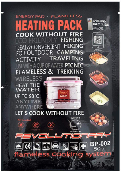 BAROCOOK, MRE Heat Pack 10-Pack of 50gram Large Eco-Friendly Heat Packs for Flameless Cooking Anywhere