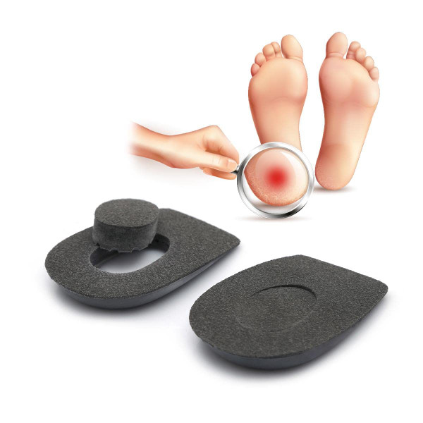 Orthopedic Heel Supports for Heel Pain Insoles for Women and Men Plantar Fasciitis (Large, Gray)