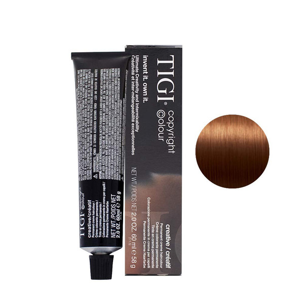 TIGI Colour Creative Creme Hair Color for Unisex, No. 5/4 Light Copper Brown, 2 Ounce