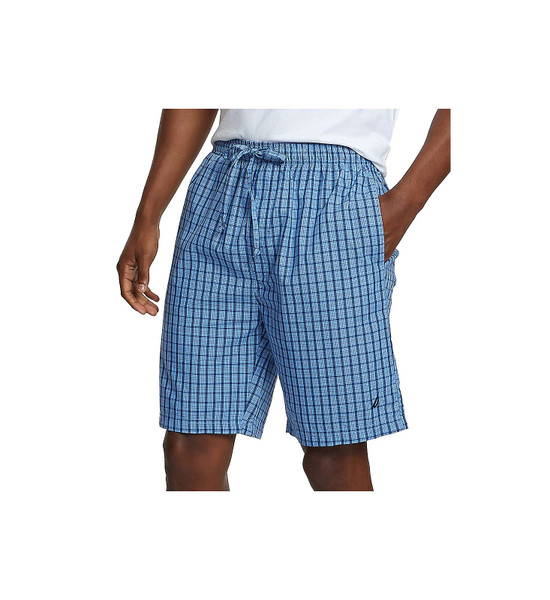 Woven Plaid Short French Blue